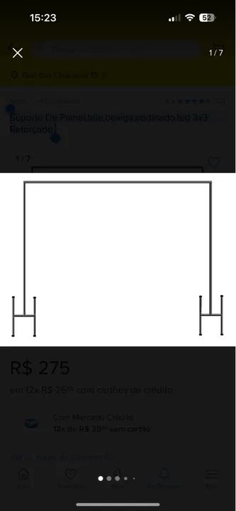 Suporte de ferro 3x3 