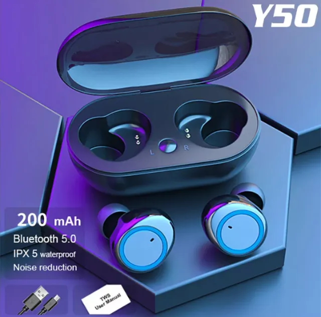  FONE DE OUVIDO BLUETOOTH Y50 5.0 TWS IPX-5 