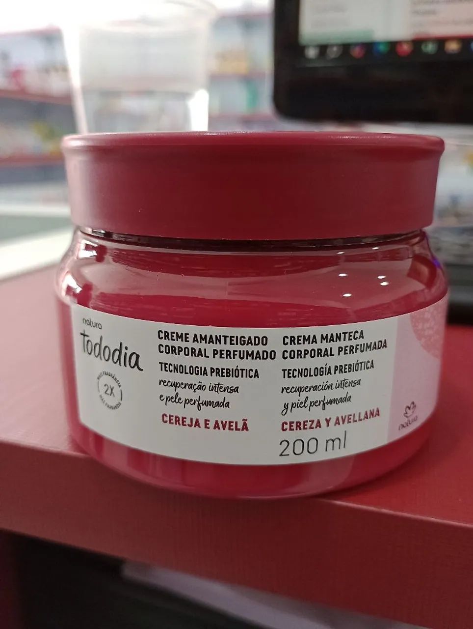 Creme Corporal amanteigado Tododia Cereja e Avelã 200ml