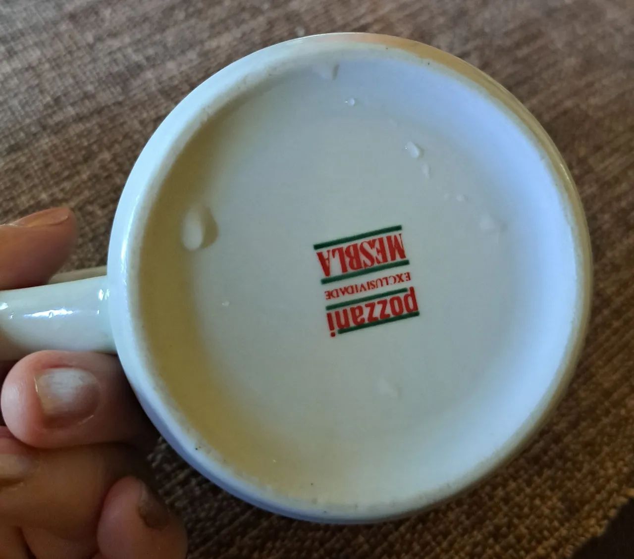 Caneca de de porcelana vintage com cavalo de balanço pozzani exclusividade extinta Mesbla - Foto 2