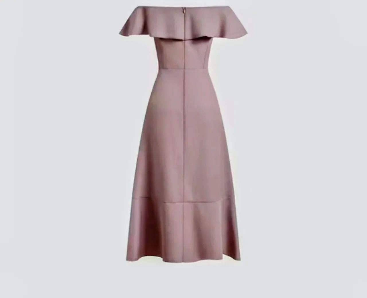 Vestido elegante com babados cor Rose. - Foto 3
