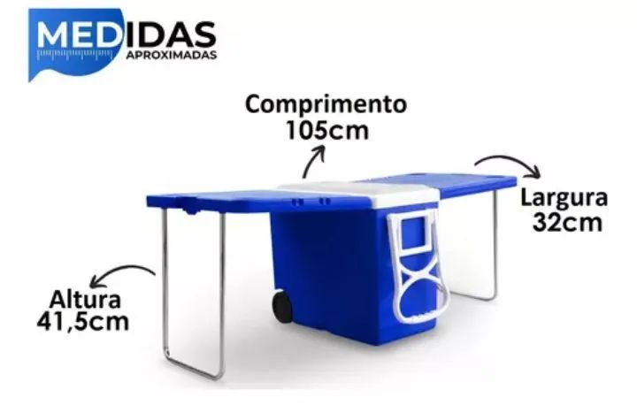 Mesa de Camping Portátil com Cooler - Foto 2