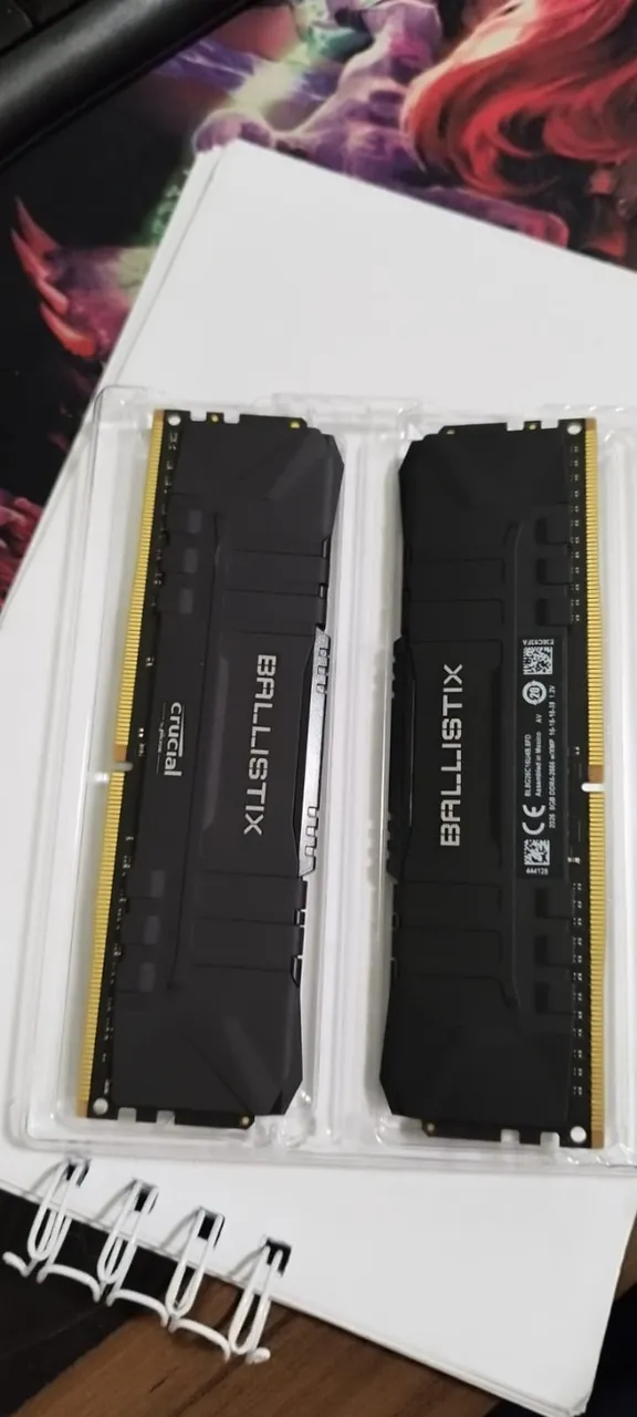 Vendo 02 Memórias | Crucial | Ballistix | DDR4 8gb | 2.666 GHz