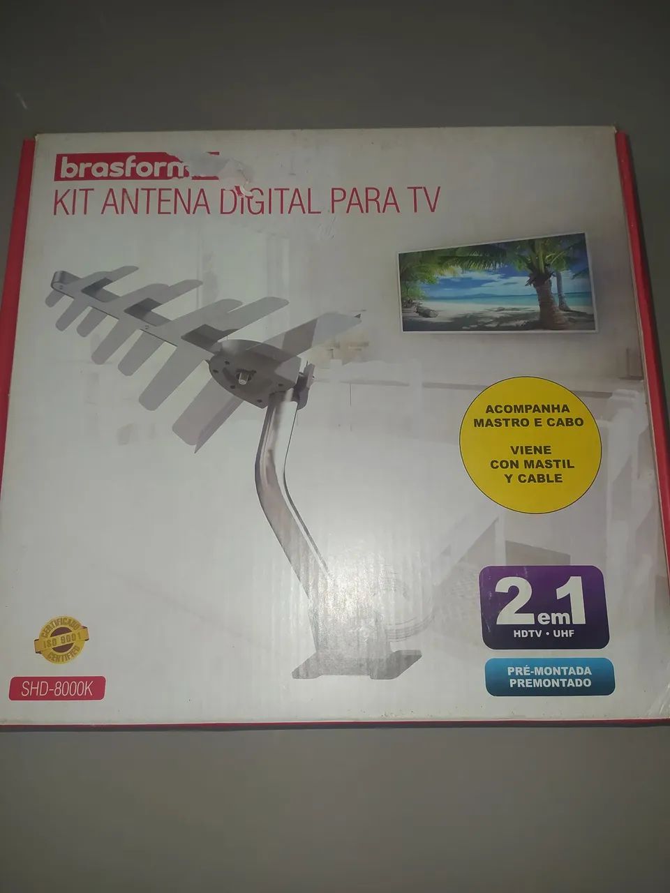Antena Digital para TV Brasform SHD-8000K 2 em 1 - Pre-montada