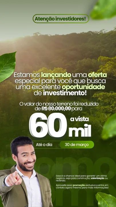 Lotes sítios e chácaras a partir de 600 metros