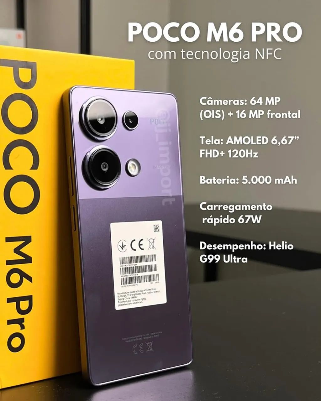 POCO M6 PRO - 256GB + 8GB RAM