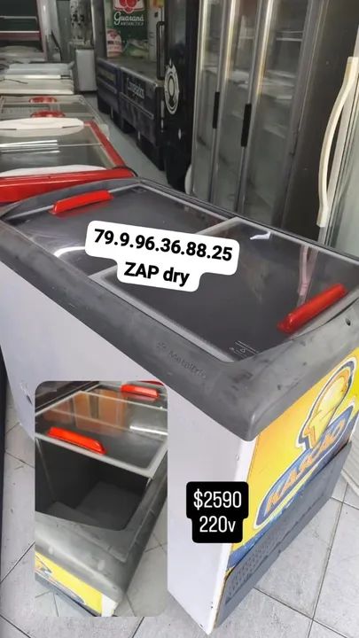 freezer porta de vidro