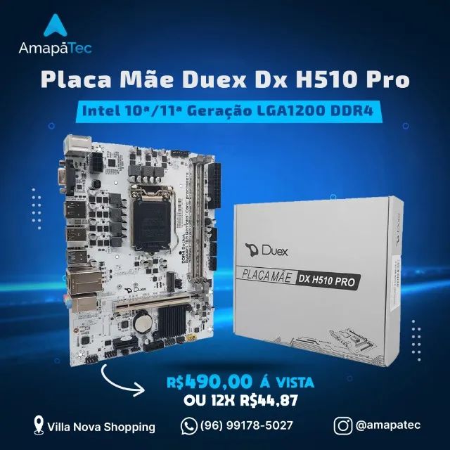Placa Mãe Duex Dx H510 Pro Intel 10ª/11ª Geração LGA1200 DDR4