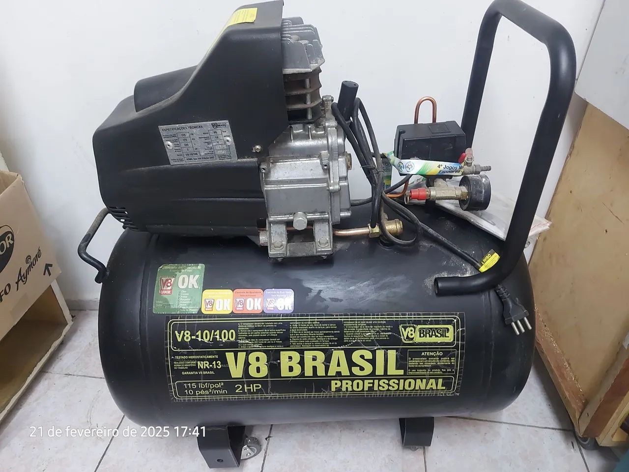 Compressor de ar novo nunca foi usado - Foto 2