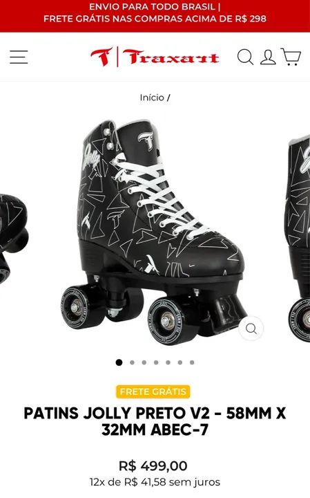 Patins Jolly Preto V2 - Foto 5