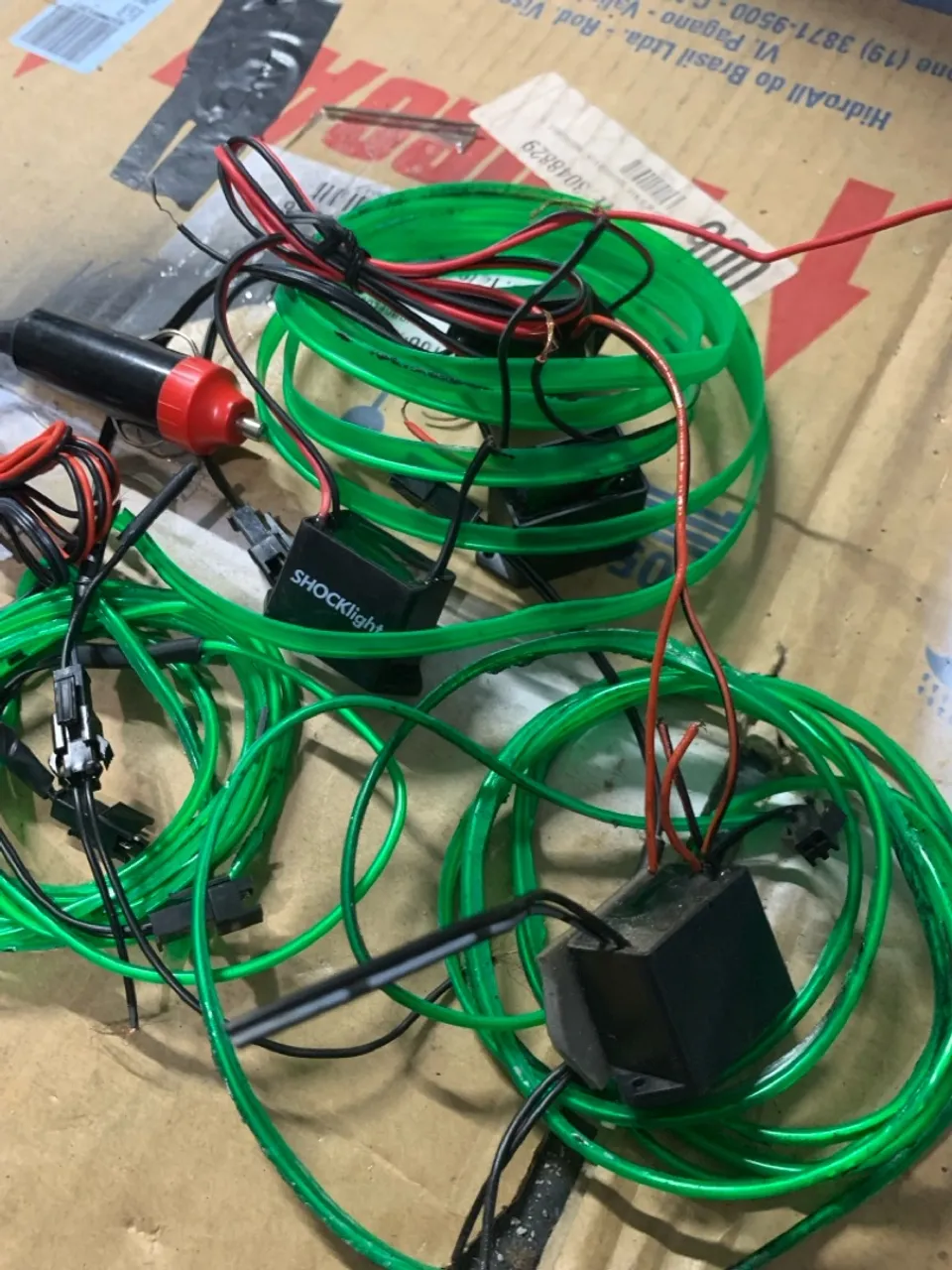Fita led fibra ótica verde