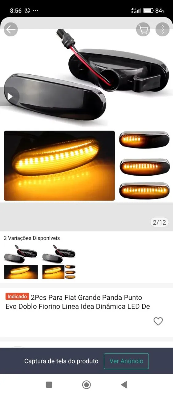 Piscas LED Dinâmicos Fiat Grande Punto Evo