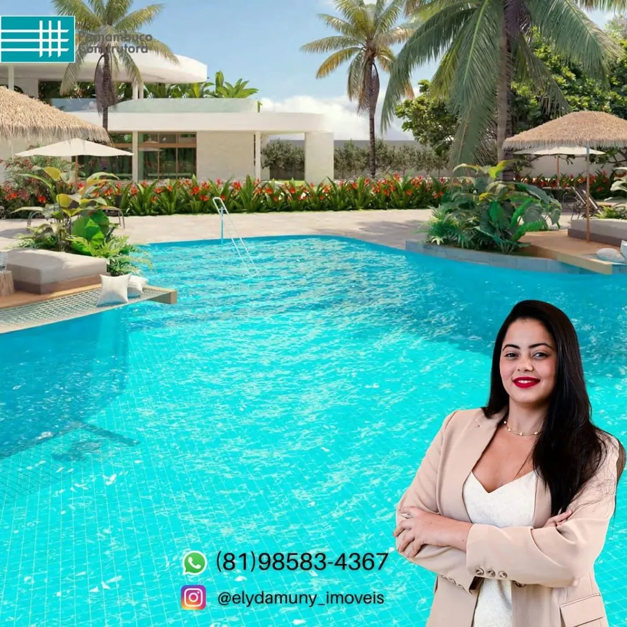 Excelentes Flats com Lazer Completo em Resort na Praia de Muro Alto
