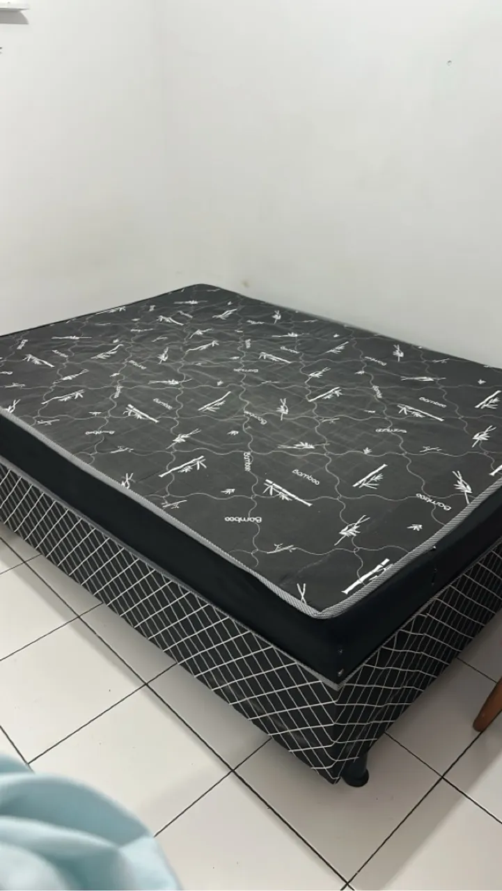 Conjunto Cama Box Casal Bamboo