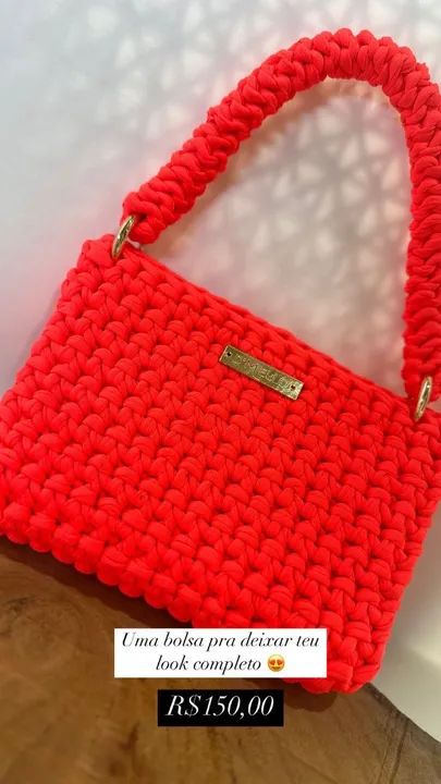 Bolsa em fio de malha - Foto 3