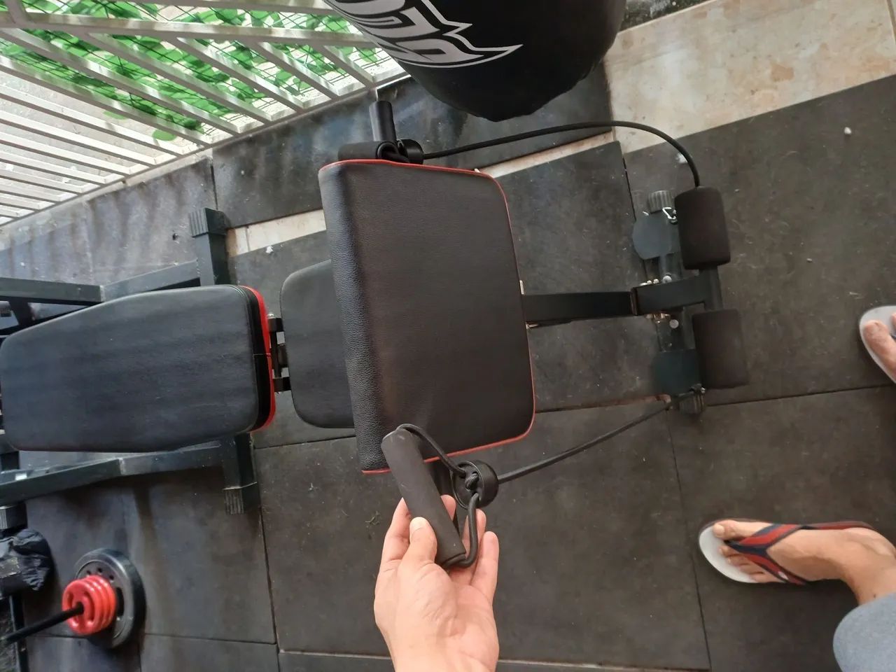 Banco supino com apoio Scott e elásticos de exercícios  - Foto 3