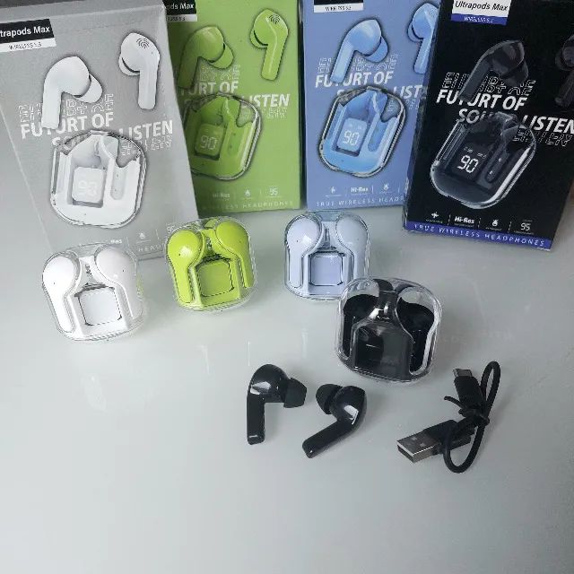 Fone de Ouvido Sem Fio Bluetooth Visor LED  - Foto 2