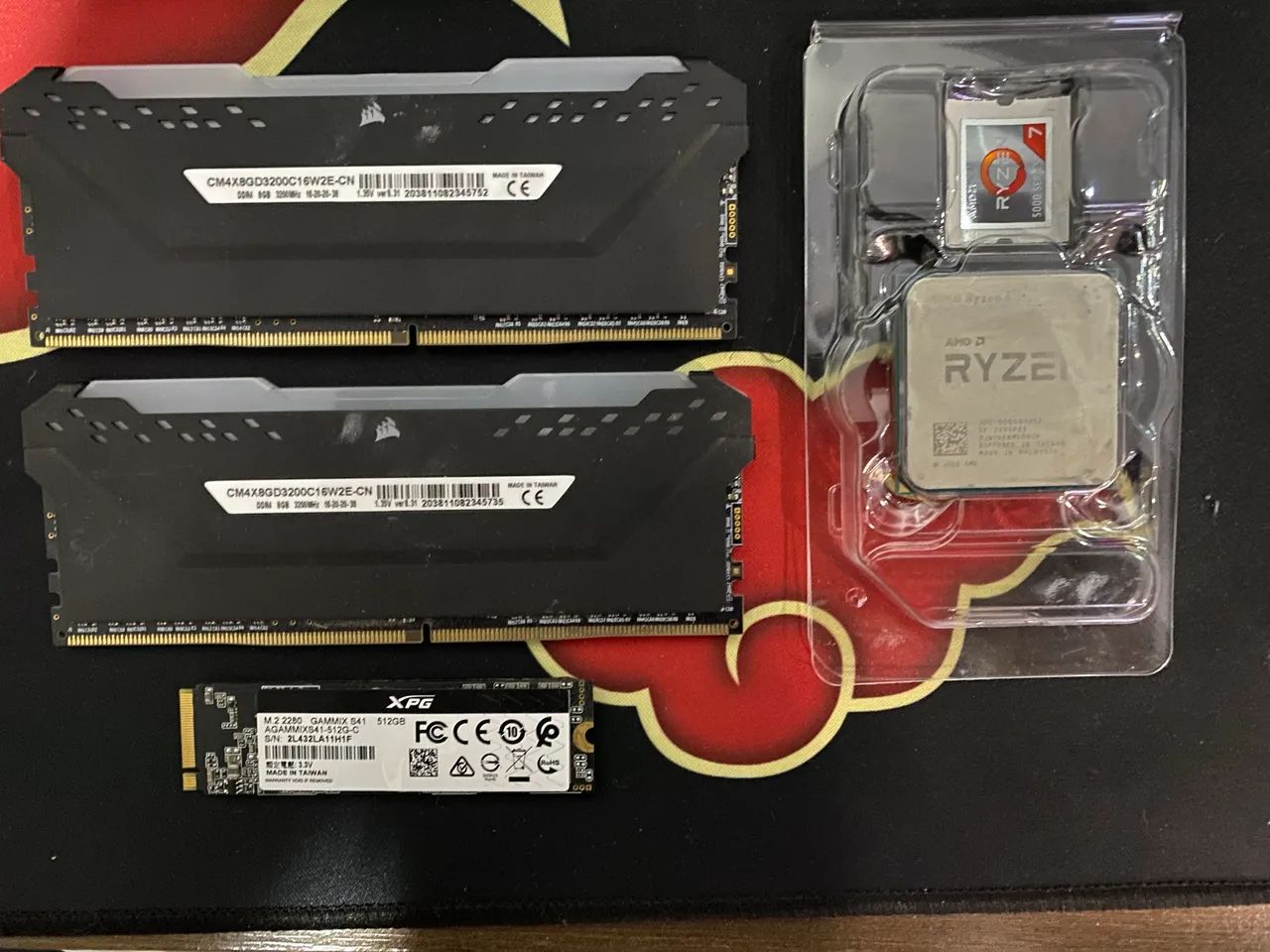 KIT AM4 1x PROCESSADOR + 2x MEMÓRIA + SSD NVME 512Gb