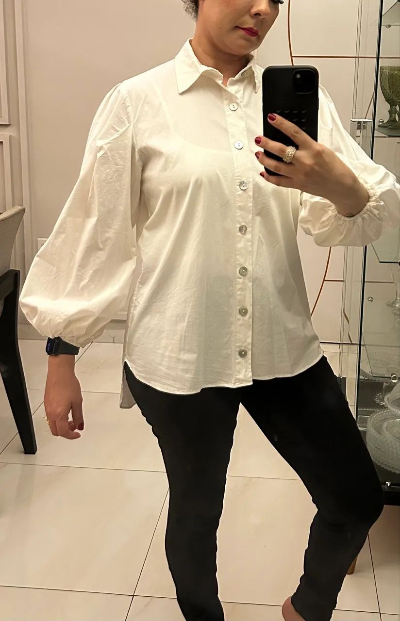 Camisa 100% algodão oversize, tamanho: P