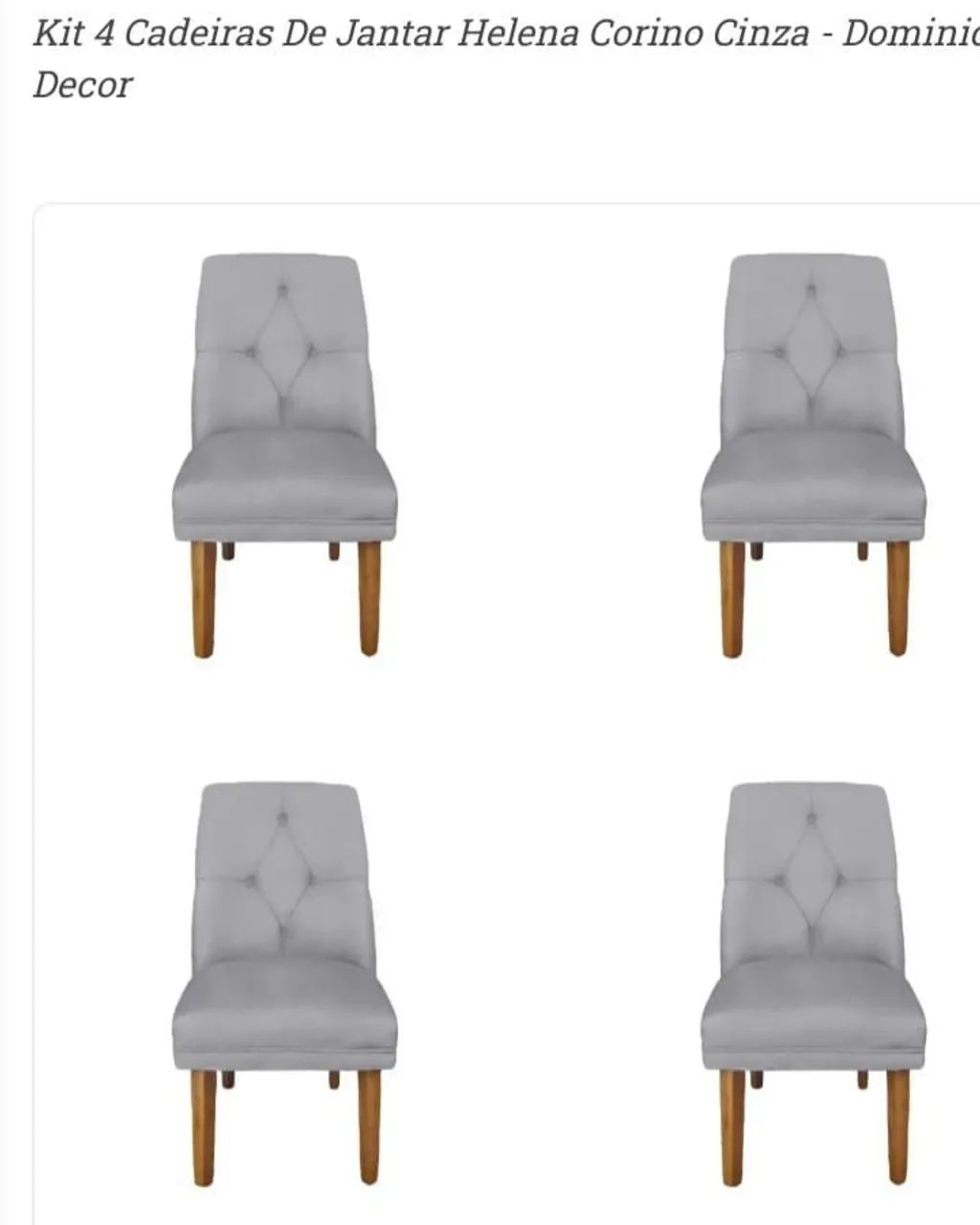 Kit 4 cadeiras sala de jantar  - Foto 5