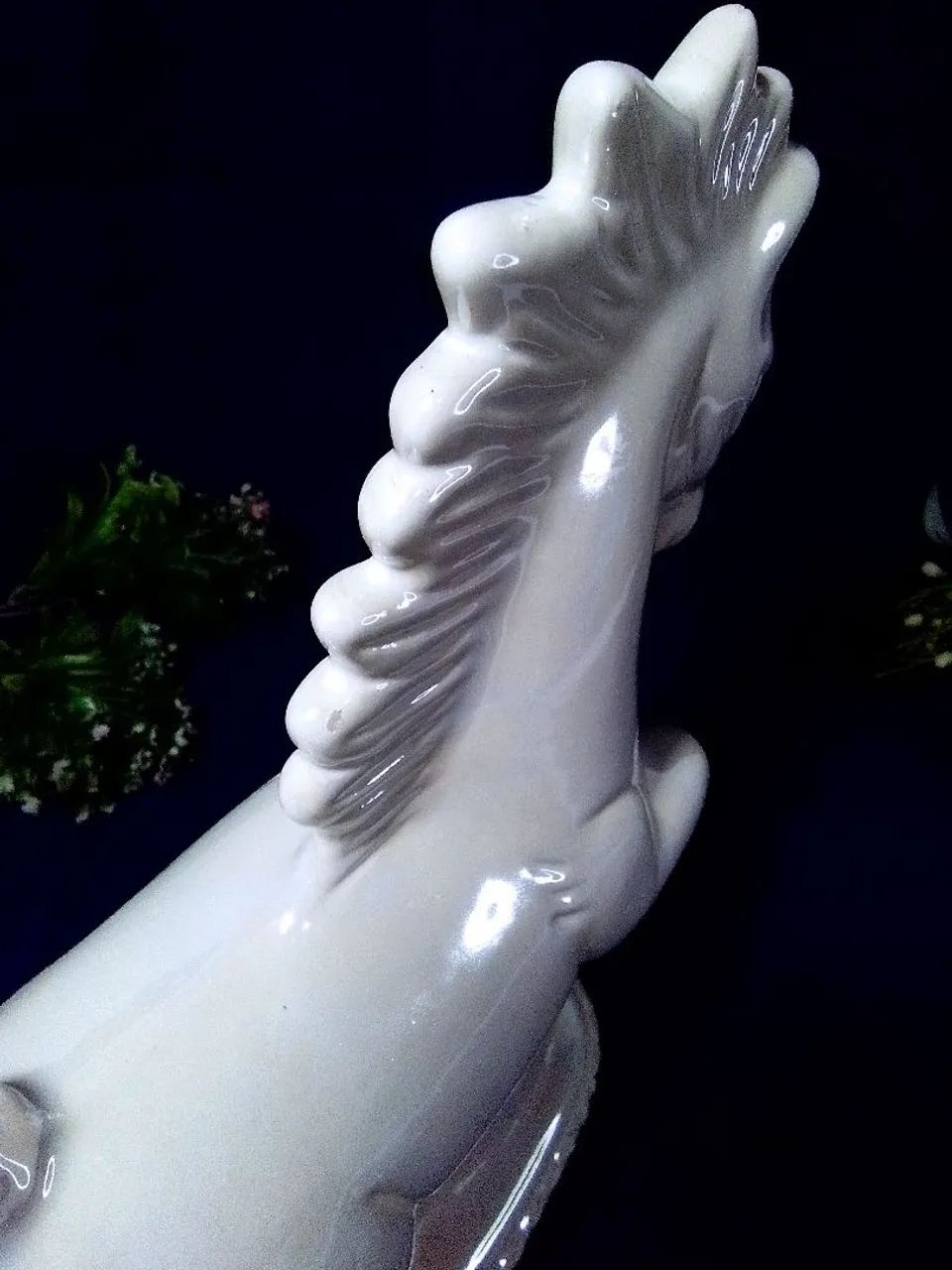 Estatueta de Cavalo em Faiança Perolada - Foto 5