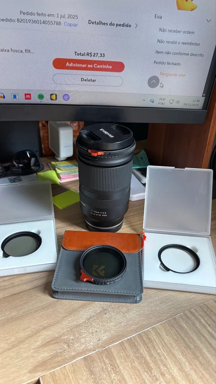 Kit com 3 filtros K&F Concept - todos 52mm