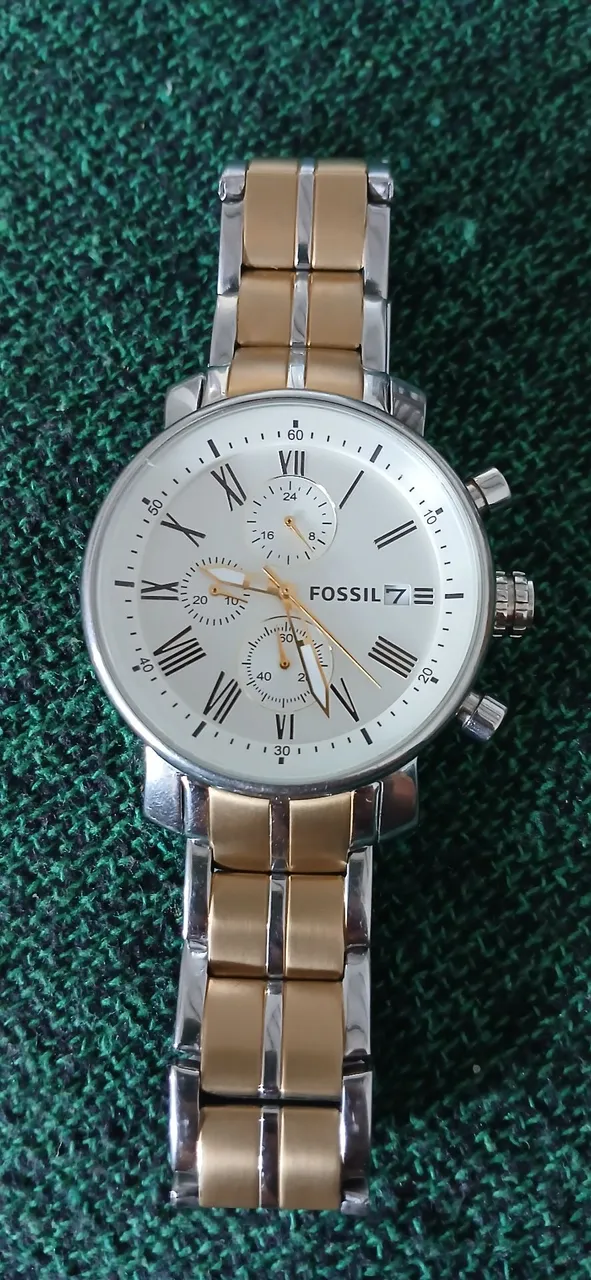 Relógio Fossil Dourado e Prata, Original