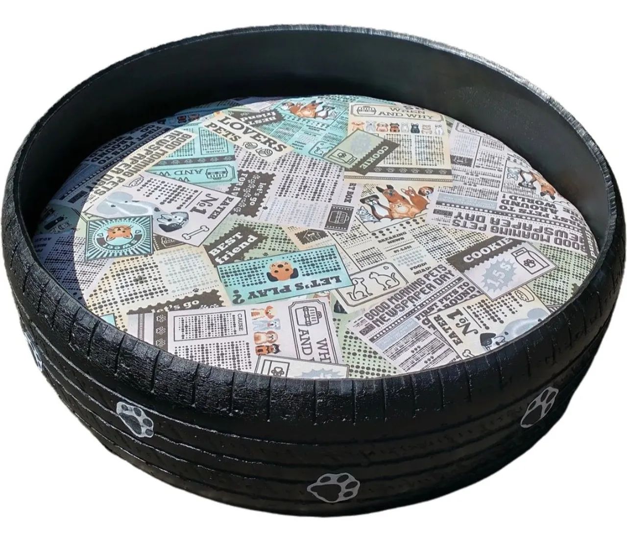 Cama personalizada para cachorro e gatos de pneu - Foto 4