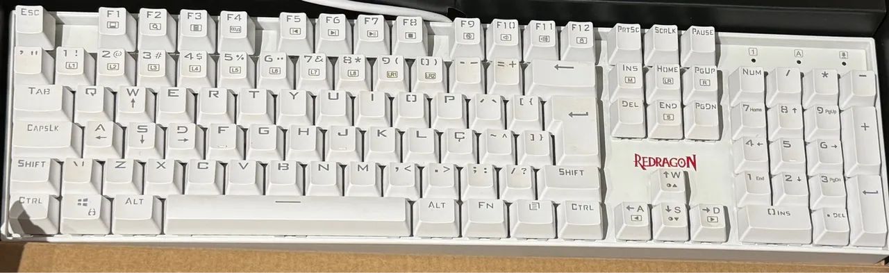 Redragon Mitra keyboard - white keyboard with red RGB64318047800961121