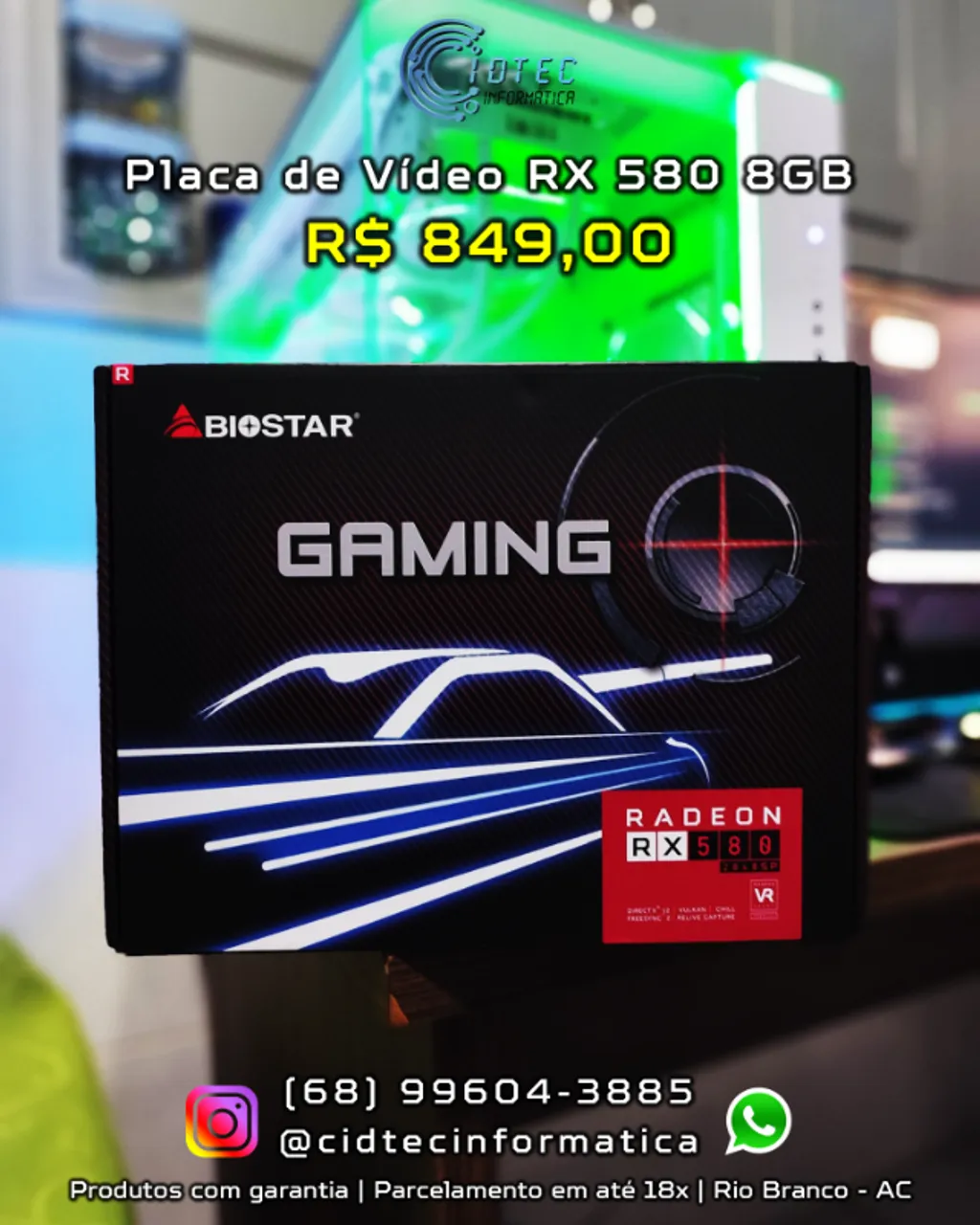 PROMOÇÃO RX 580!!!