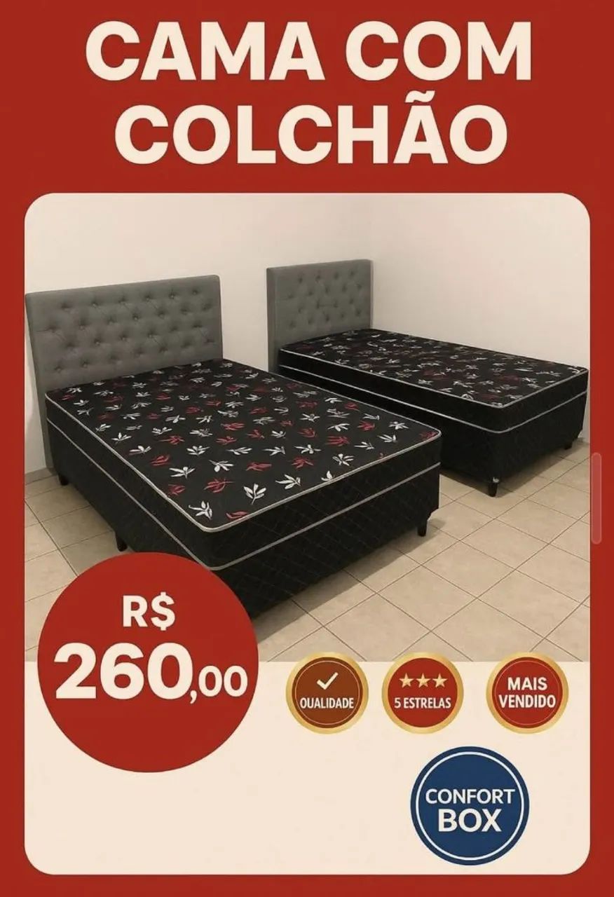 Cama casal 6cm d33 