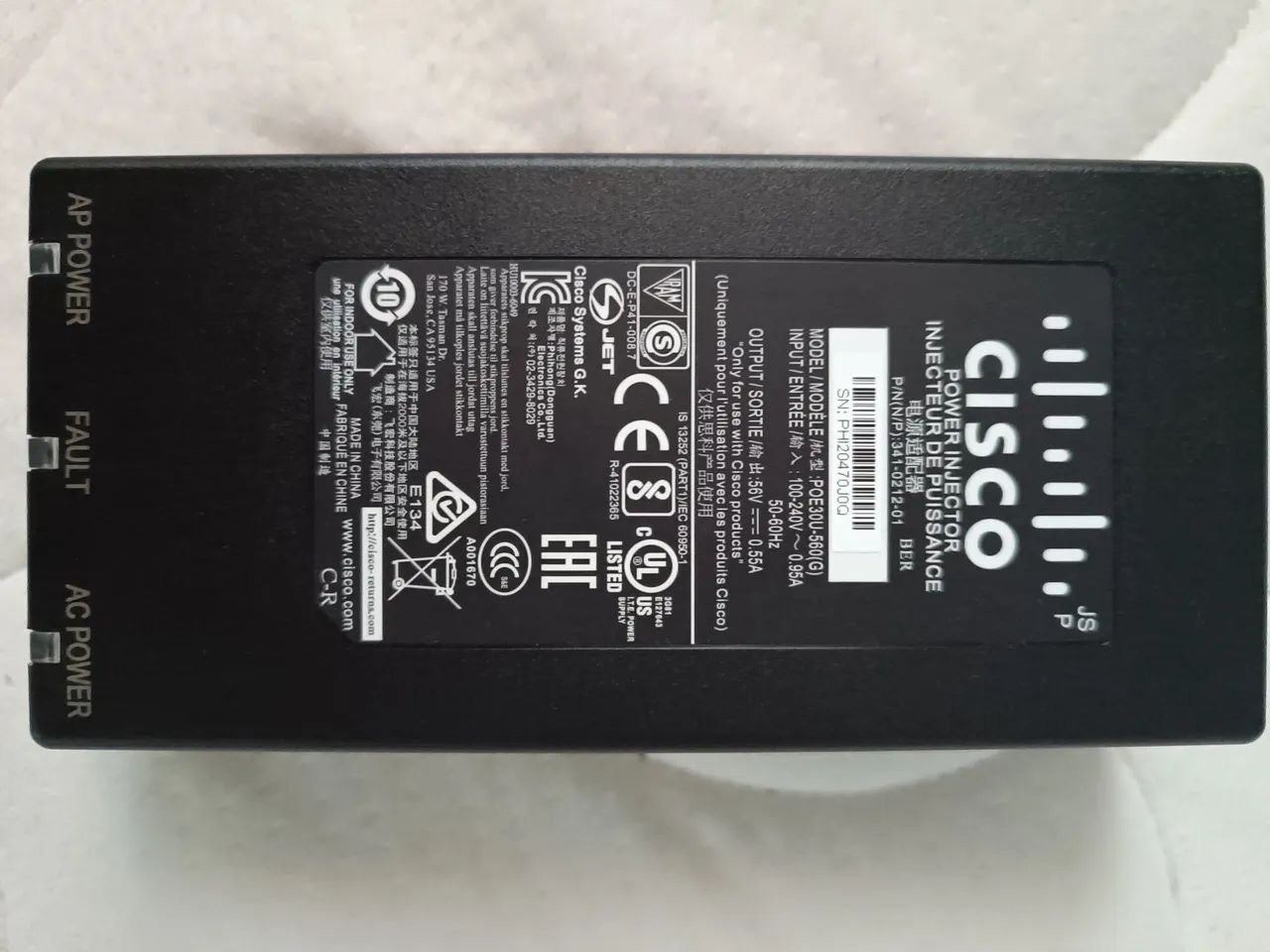 Power Injetor Cisco POE Aironet Ethernet 