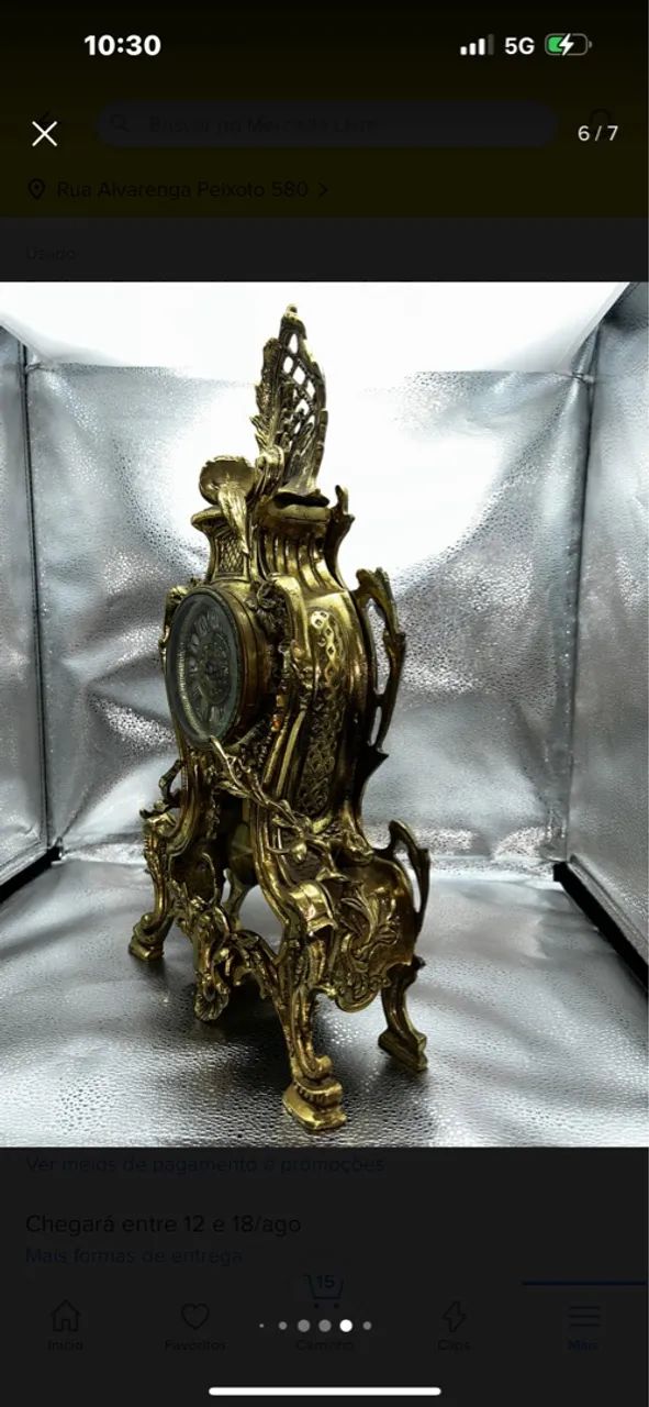Relógio De Mesa Vintage Retro No Estilo Italiano - Foto 2