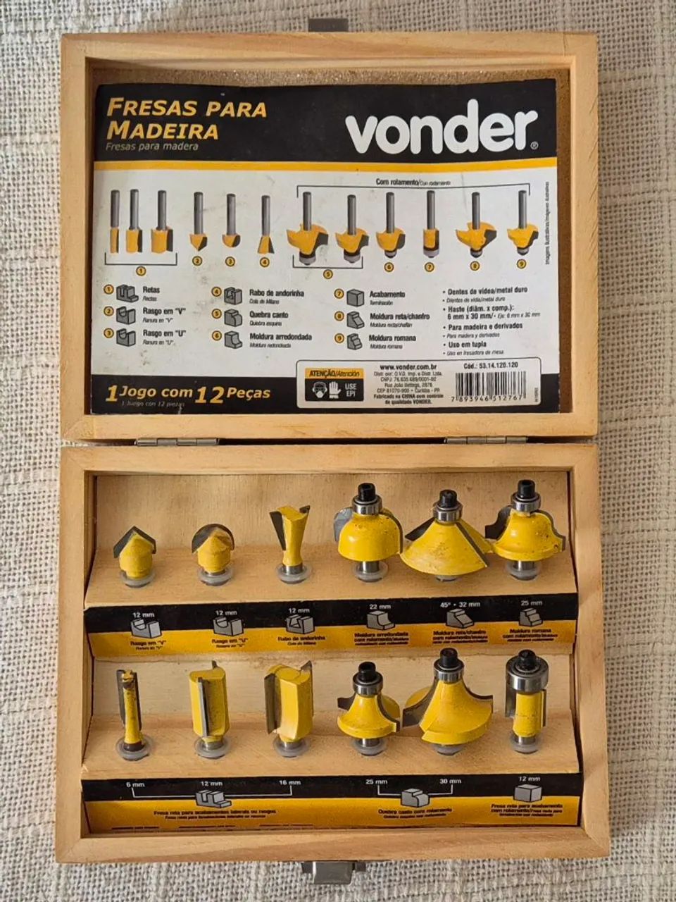 Wood Router Bit Set - Vonder64728759527170120