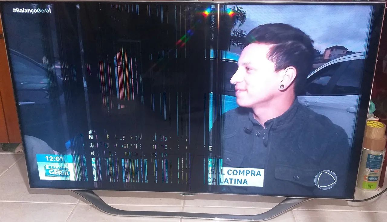 Televisão Samsung Smart UN55ES8000G 55 Polegadas Defeito Linhas Verticais na Tela Peças - Foto 5