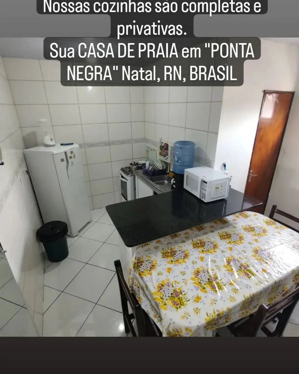 Flat mobiliado a 800 m da praia