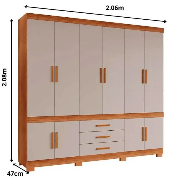 Guarda Roupa 10 Portas 3 Gavetas Novo entregamos - Foto 3