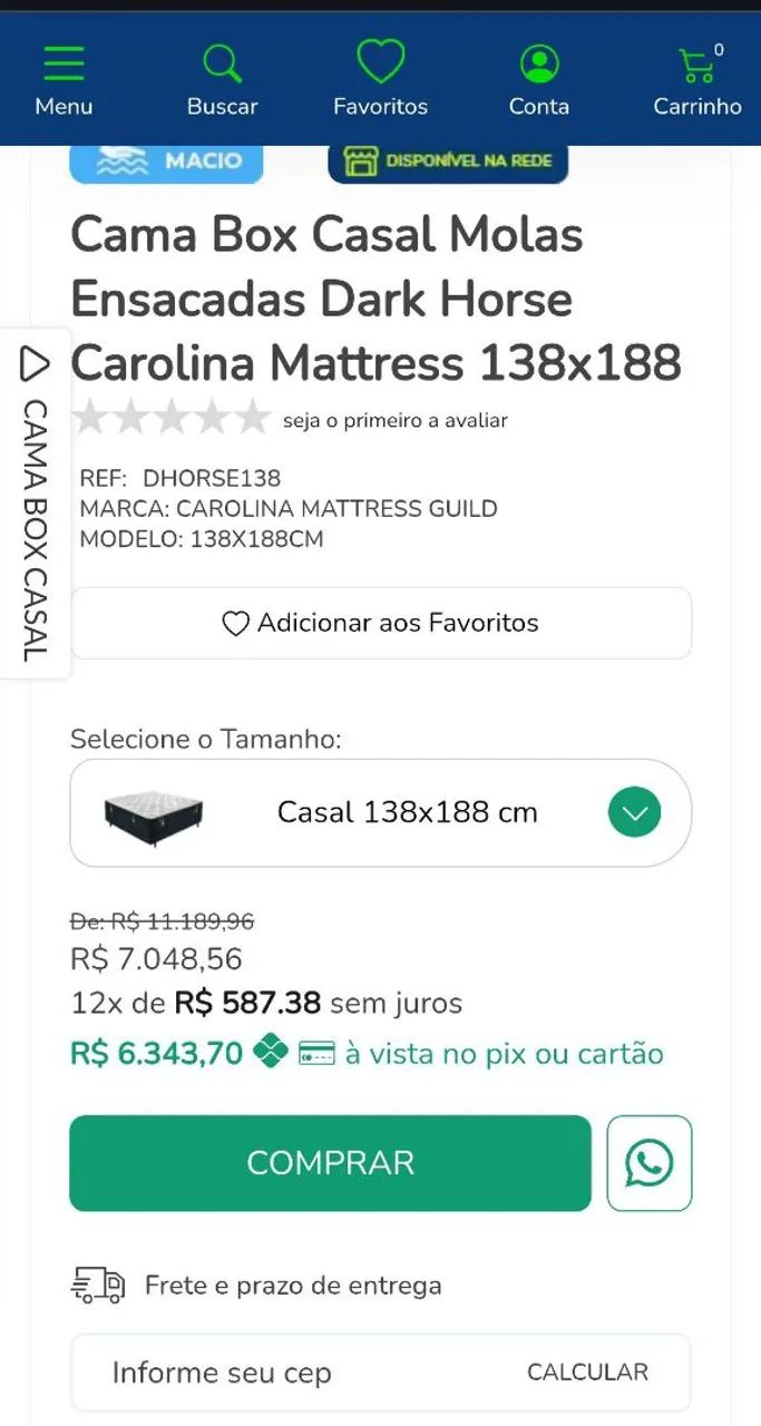 Colchão e Base Dark Horse Casal Novo  - Foto 4