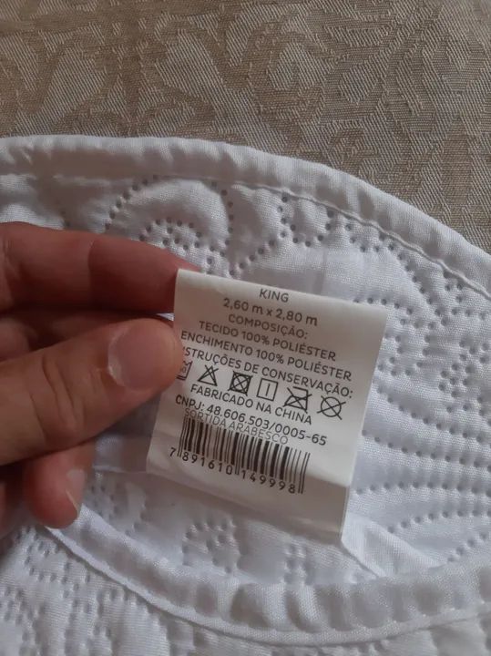 Kit cama king colcha e fronha nova