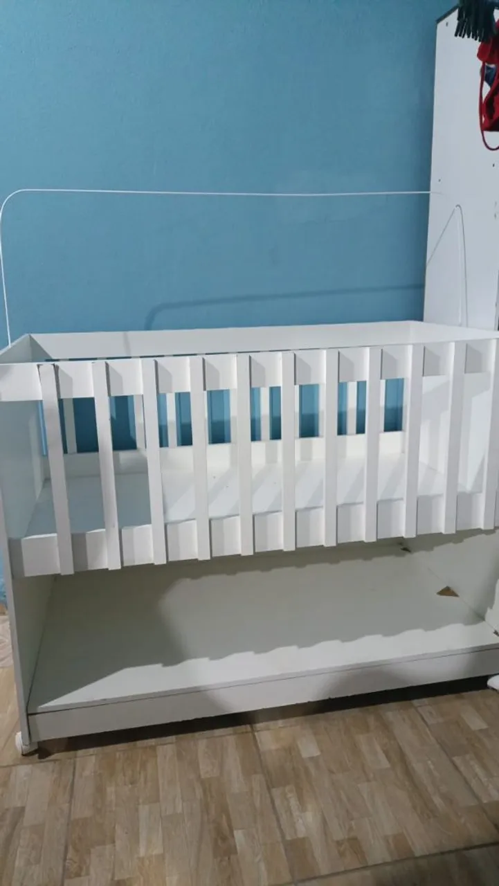 Berço Branco de Madeira mdf