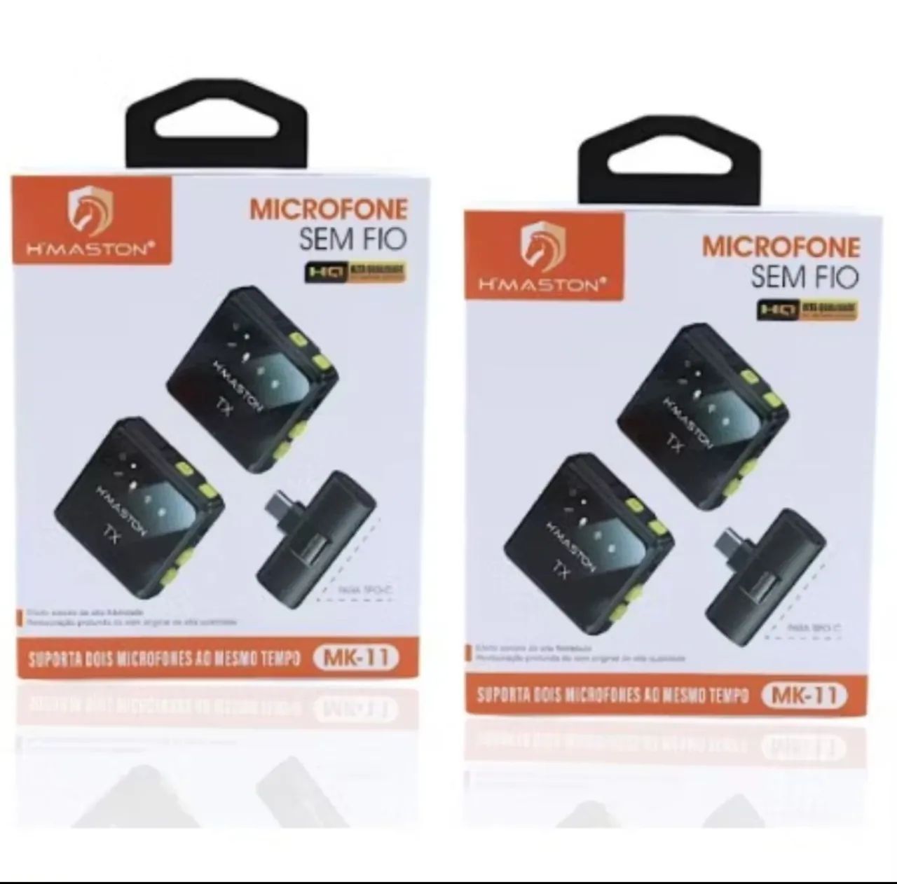 Kit Microfone Sem Fio HMAston - Transmissor Duplo + Receptor - Foto 3