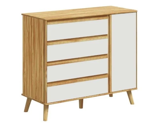 Comoda Theo + Berço Theo 4x1, 100% MDF - Peroba - Foto 5