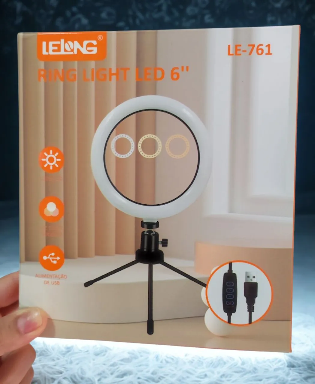 Ring Light LED 6" - Perfeita para Fotos e Vídeos!