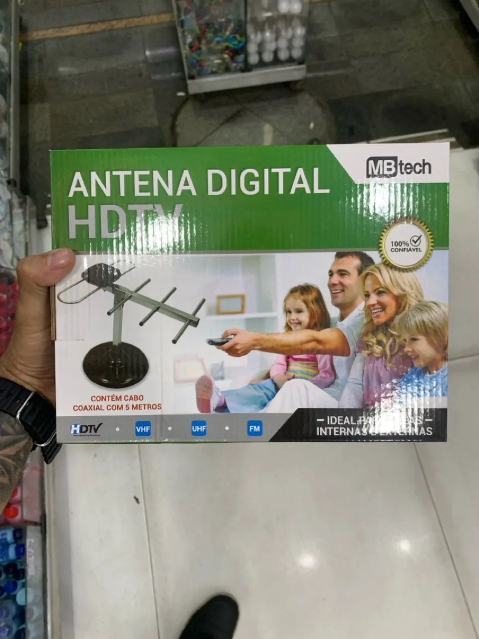 Antena Digital externa HDTV MB Tech 5 metros 