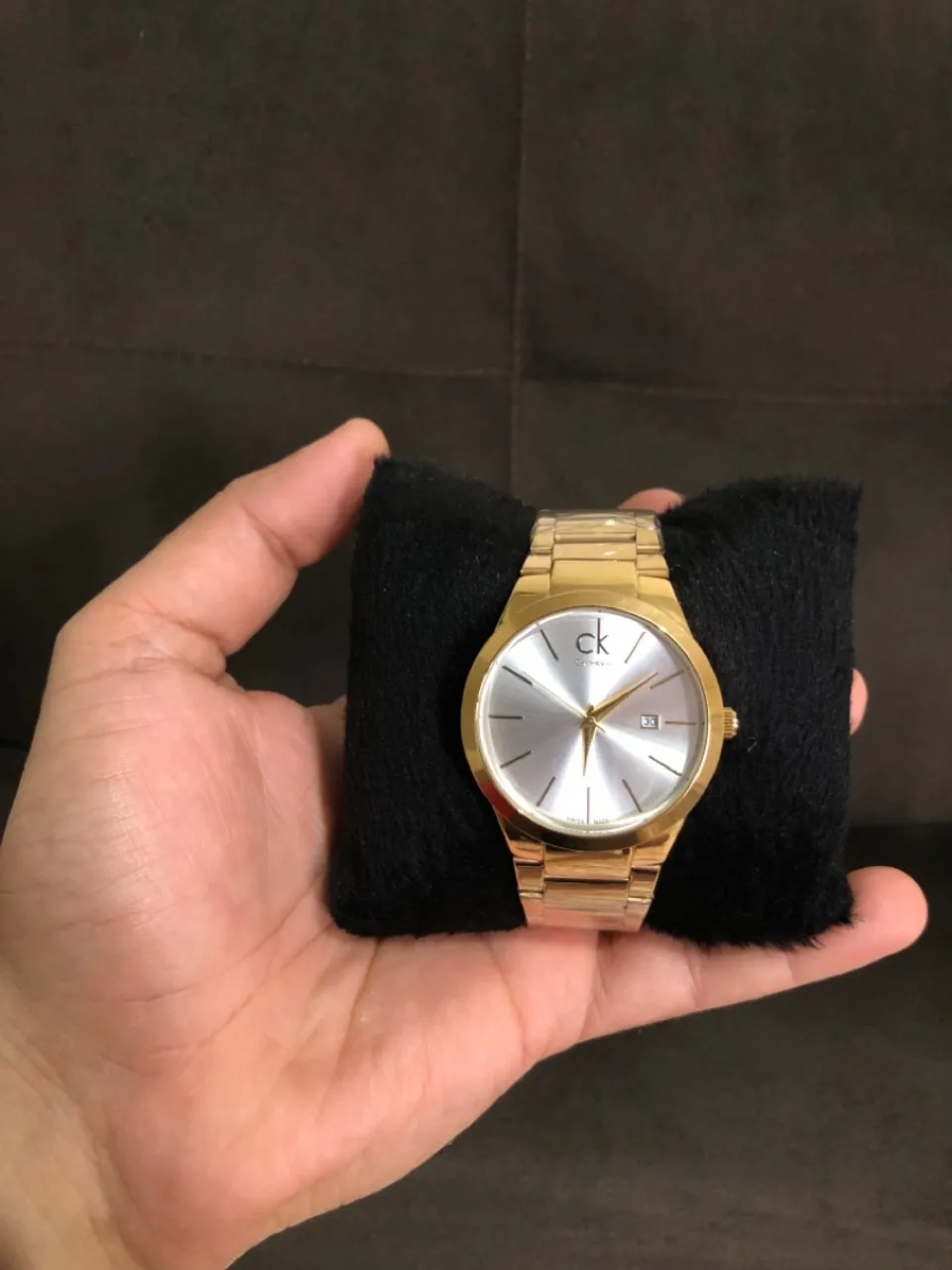 Relógio Calvin Klein Dourado aço inoxidável aprova d?água