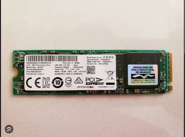Dois SSD Nvme 2.0 de 256gb