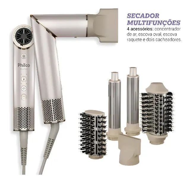 Secador De Cabelos Philco psc3500 4 Em 1 dobrável - 127v