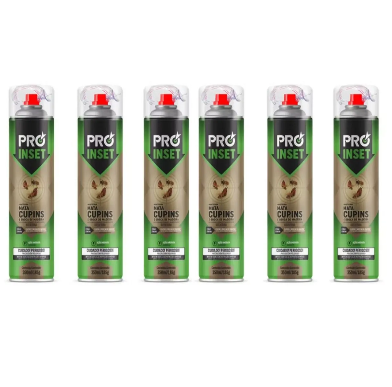 Kit 6 Inseticida Pro Inset Cupins e Broca de Madeira 350ml
