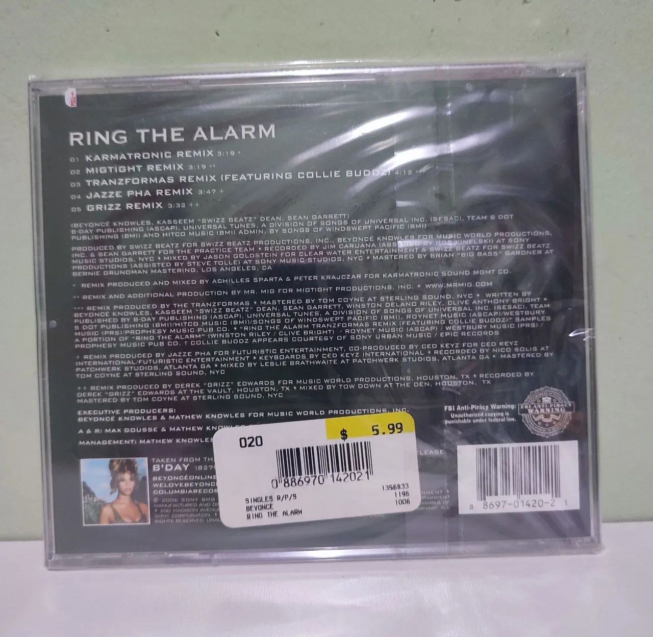 Beyoncé - Ring The Alarm R&B & Reggae Remixes CD Single (lacrado) [Importado] - Foto 2