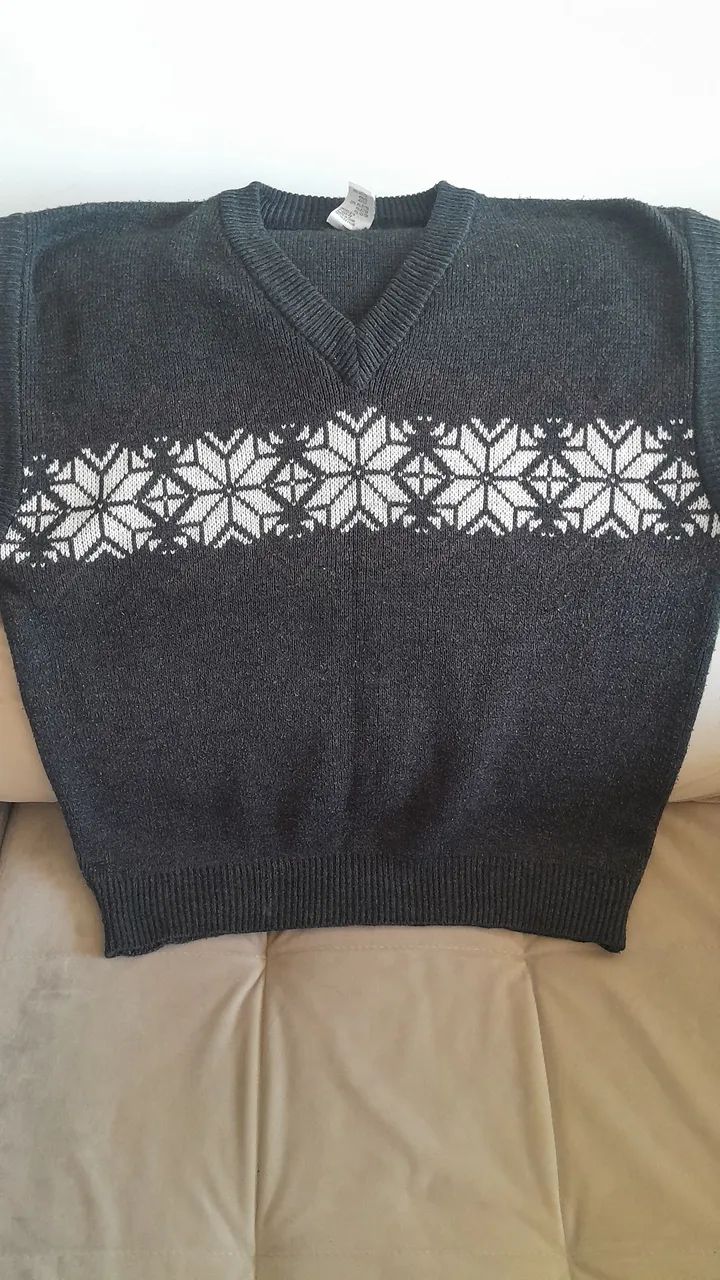 Sueter cinza e branco - Foto 5